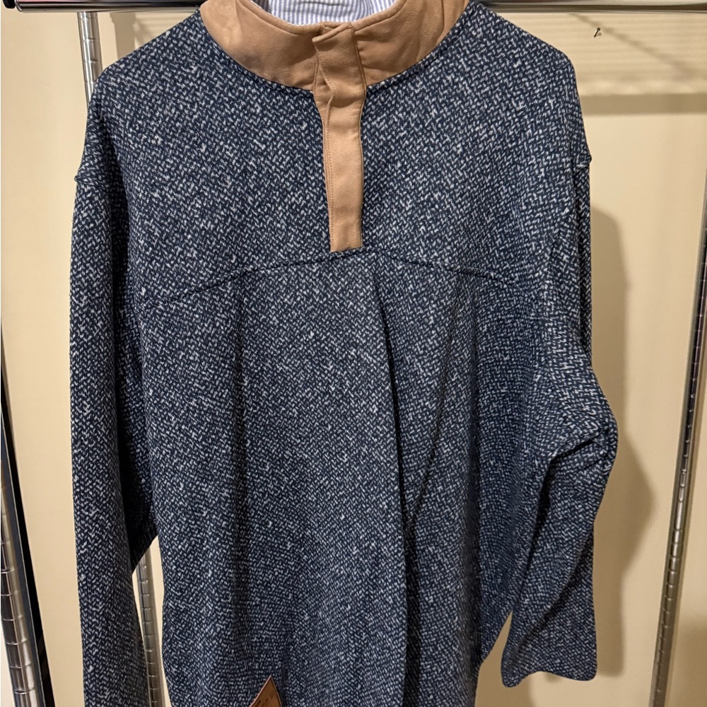 Southern Marsh Navy and Tan Sweater